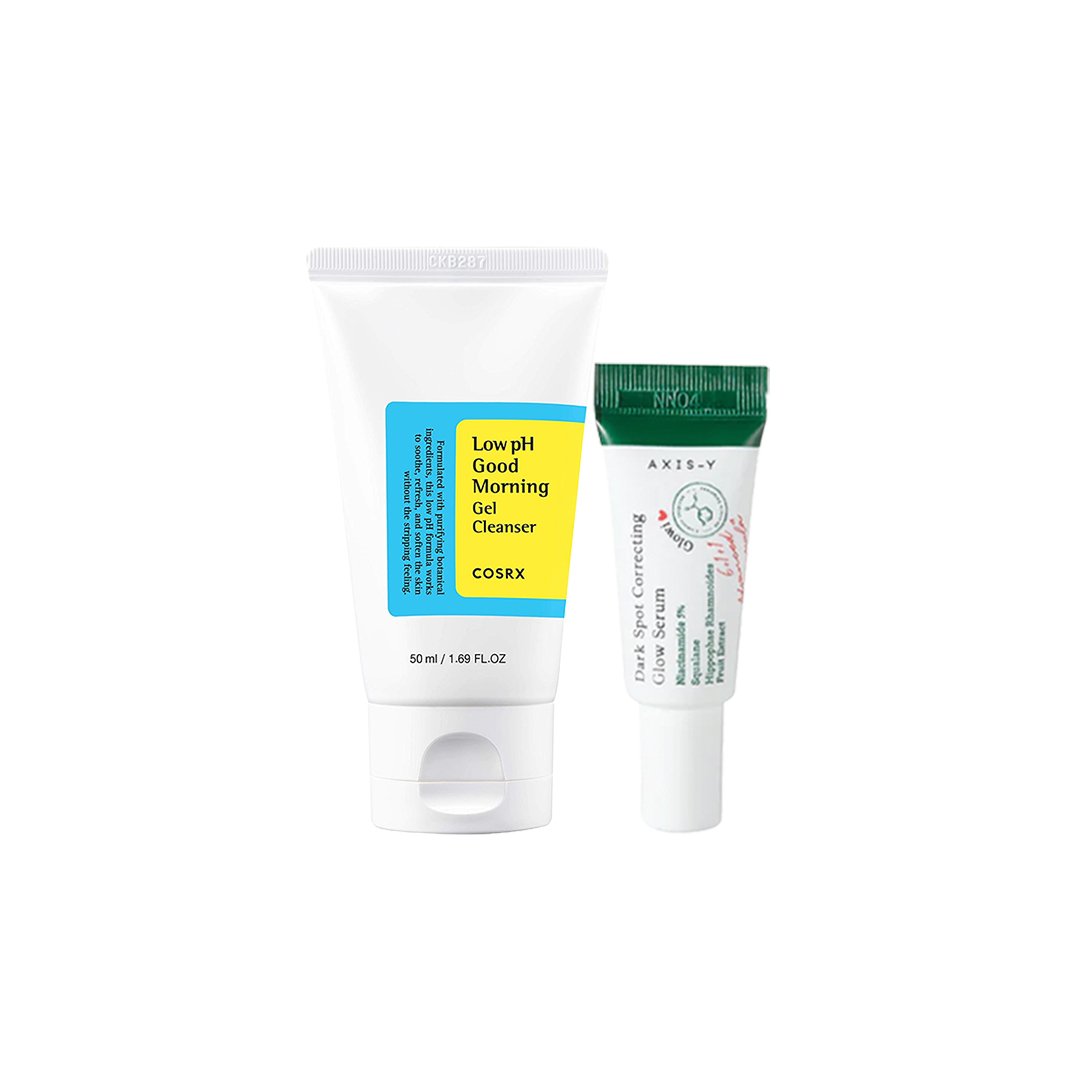 Acne Combo: Cosrx Low pH Cleanser 50ml + AXIS-Y Dark Spot Serum 5ml - Kbazar Korean Cosmetics Store