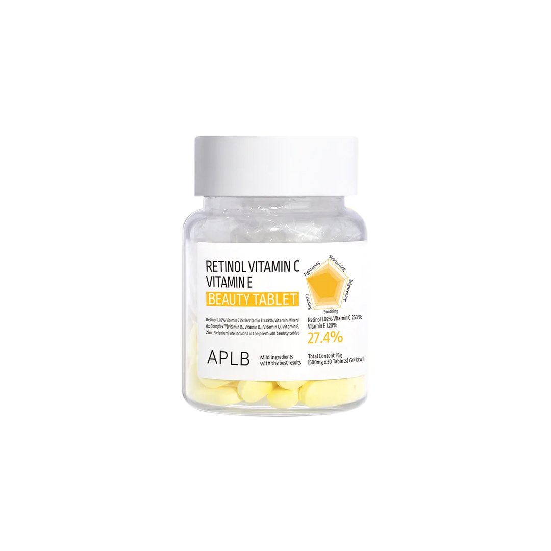 Aplb Retinol Vitamin C Vitamin E Beauty Tablet 30 Pcs - Kbazar - Korean Cosmetics Store