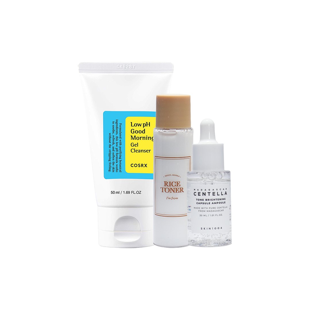 Beginner Friendly Rice & Centella Brightening Combo 3pcs - Kbazar - Korean Cosmetics Store