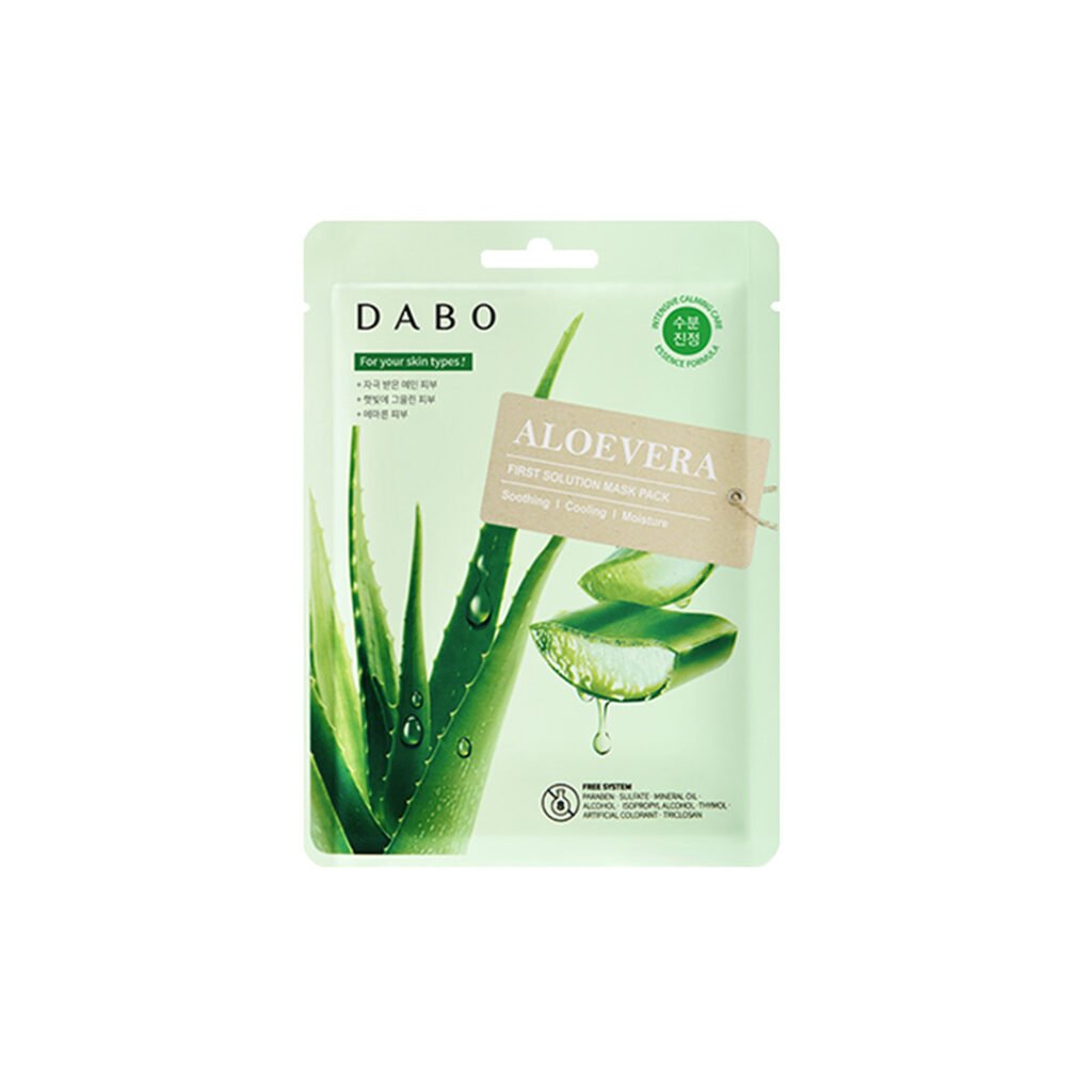 Dabo First Solution Mask Pack (Sheet Mask) – ALOEVERA - Kbazar Korean Cosmetics Store