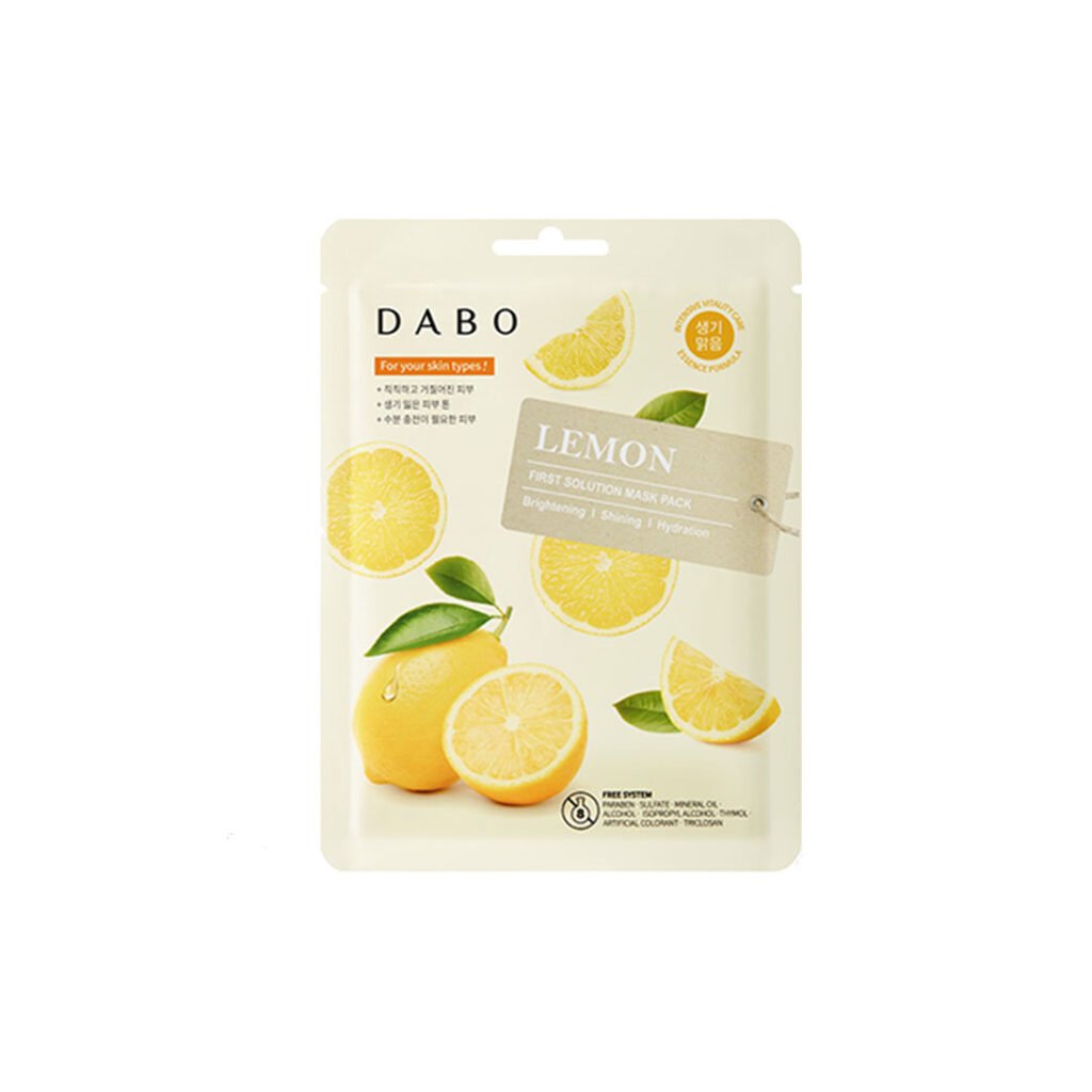 Dabo First Solution Mask Pack (Sheet Mask) – LEMON - Kbazar Korean Cosmetics Store
