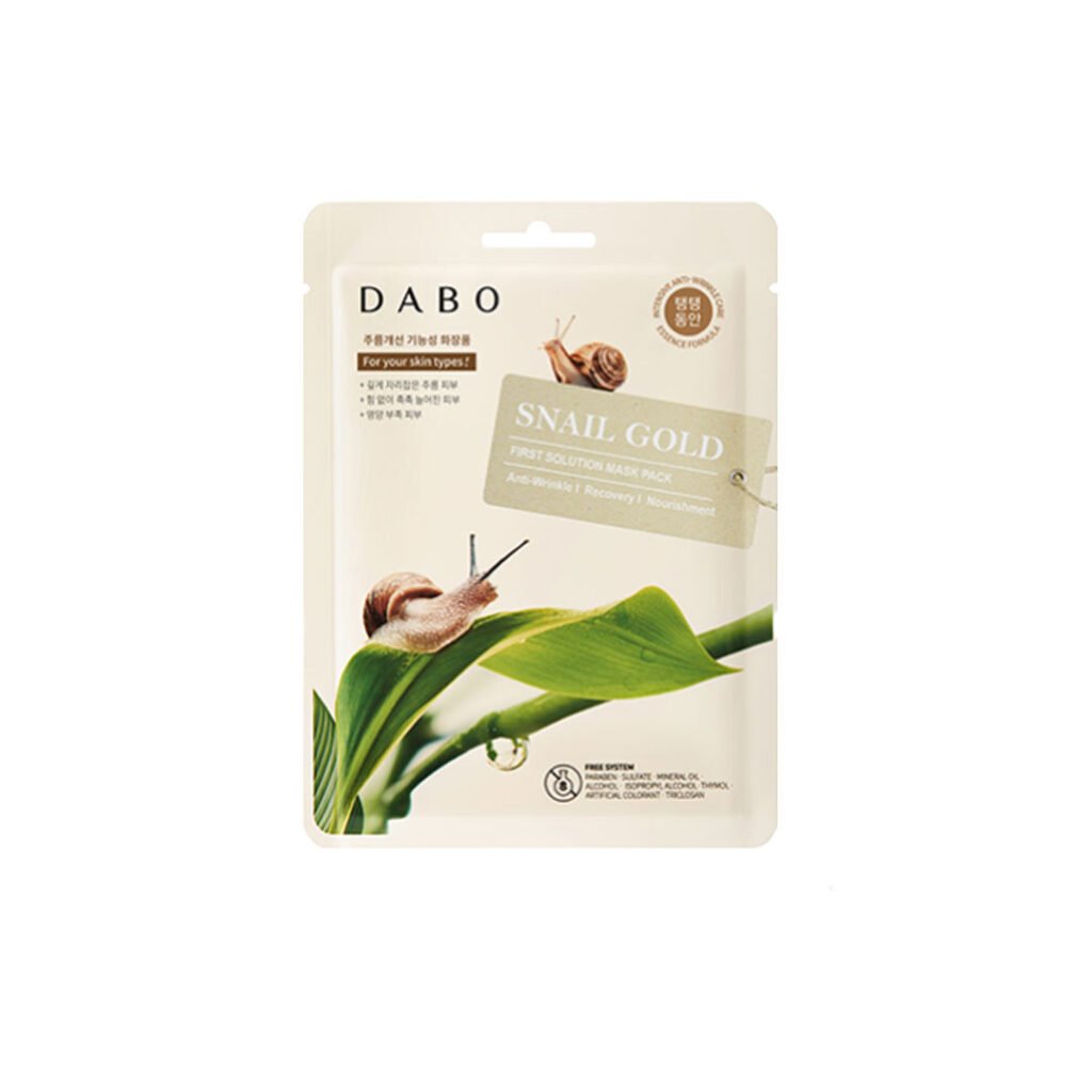 Dabo First Solution Mask Pack (Sheet Mask) – SNAIL GOLD - Kbazar Korean Cosmetics Store