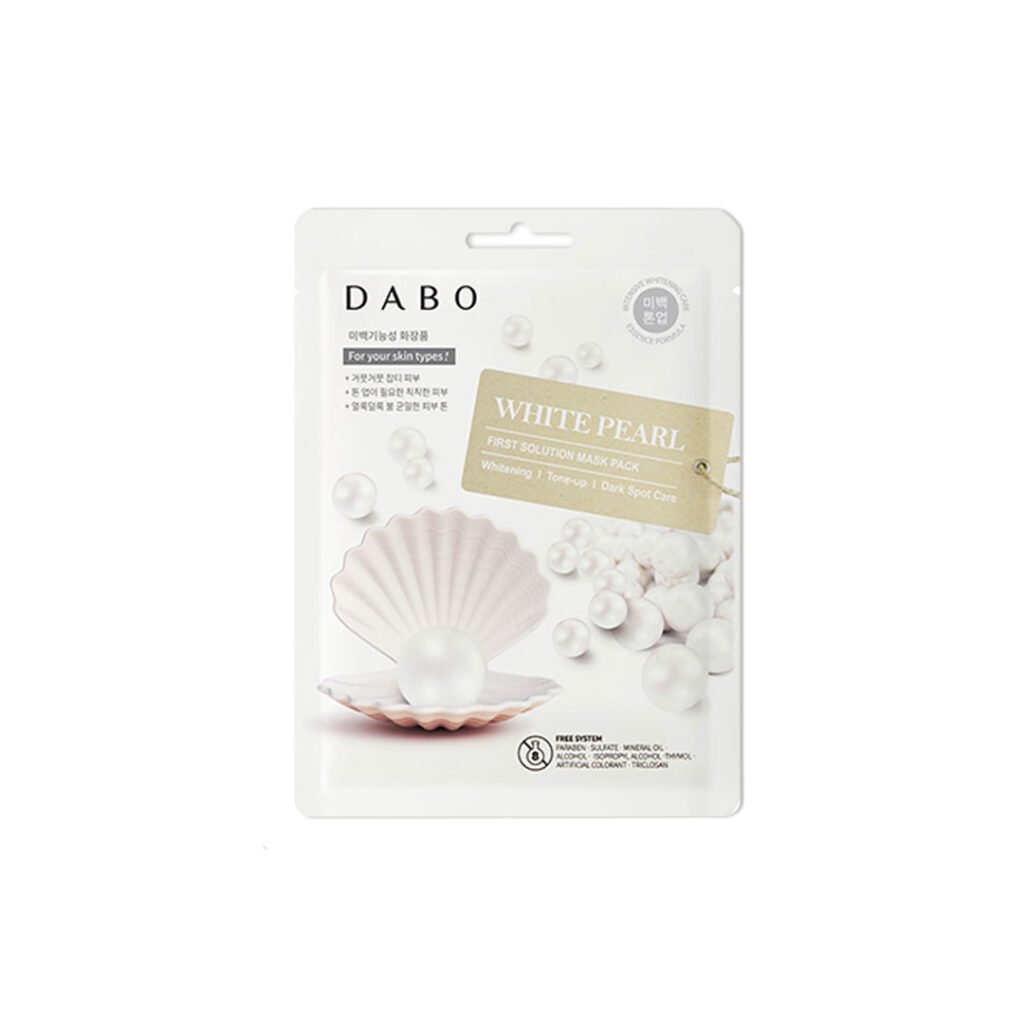 Dabo First Solution Mask Pack (Sheet Mask) – WHITE PEARL - Kbazar Korean Cosmetics Store