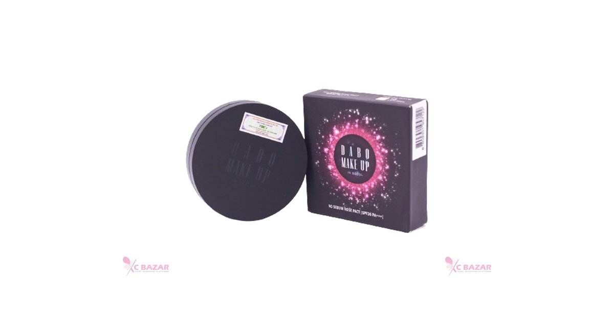 Dabo Make Up No Sebum Rose Pact SPF36 PA+++ - 21 Vanilla Beige - Kbazar Korean Cosmetics Store
