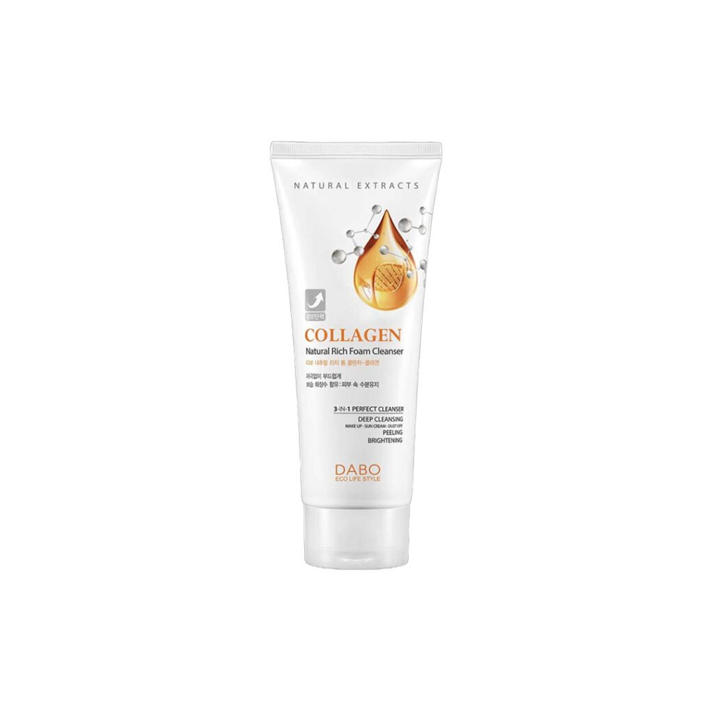 Dabo Natural Rich Foam Cleanser Collagen 180 ml face cleanser or face wash price in Bangladesh at Kbazar