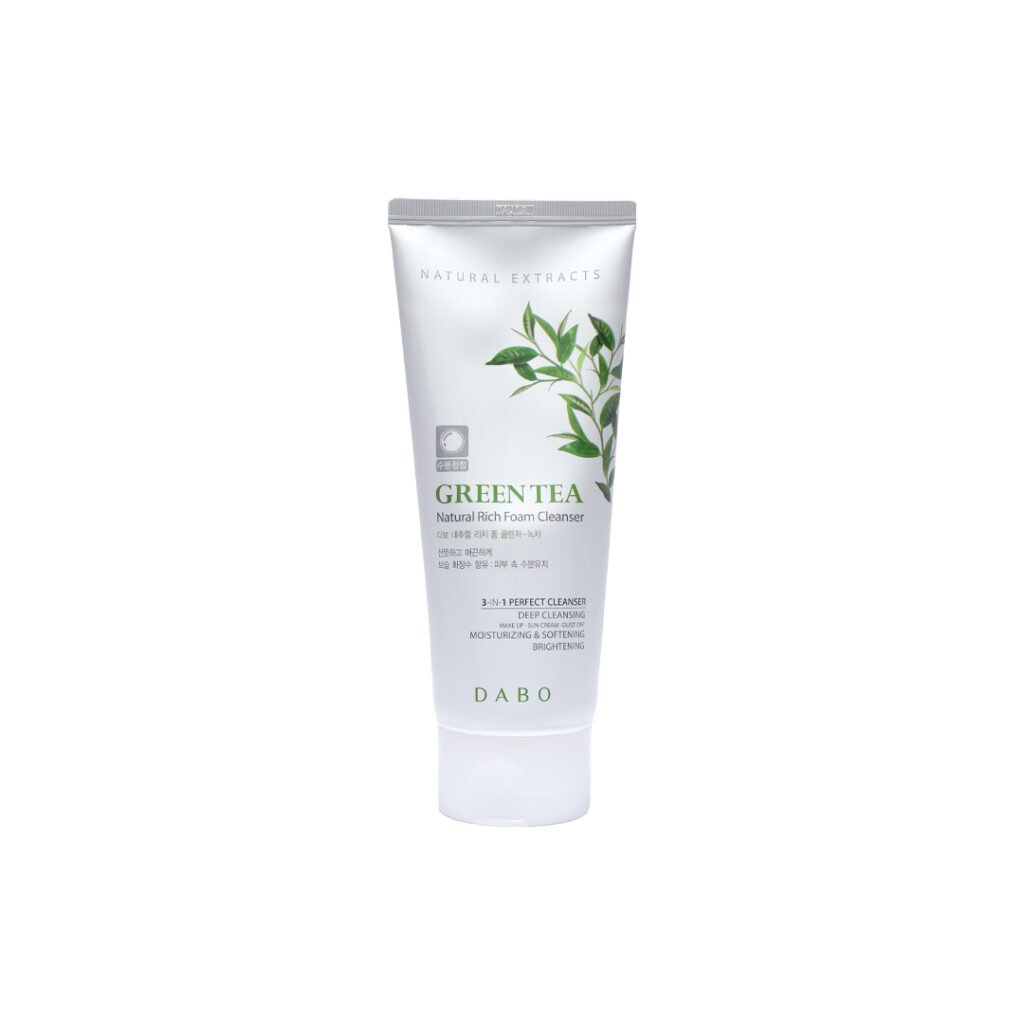 Dabo Natural Rich Foam Cleanser Green Tea 180 ml face cleanser or face wash price in Bangladesh at Kbazar
