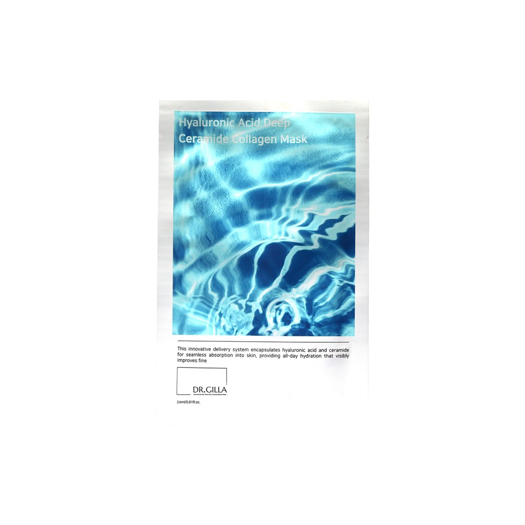 Dr. Gilla Hyaluronice Acid Deep Ceramide Collagen Mask 24 ml - Kbazar - Korean Cosmetics Store