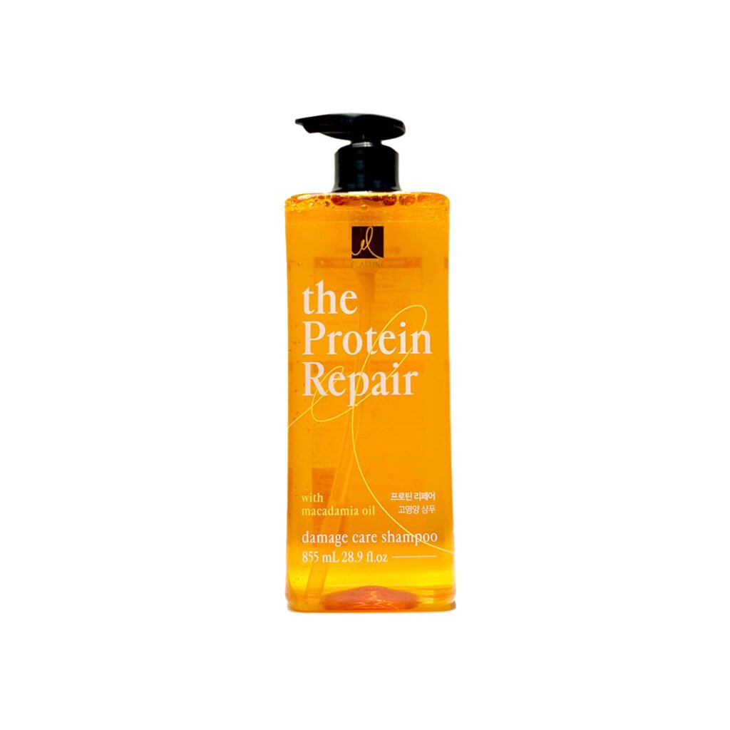 Elastine The Protein Repair With Macadamia Oil Damage Care Shampoo 855 ml - Kbazar Korean Cosmetics Store