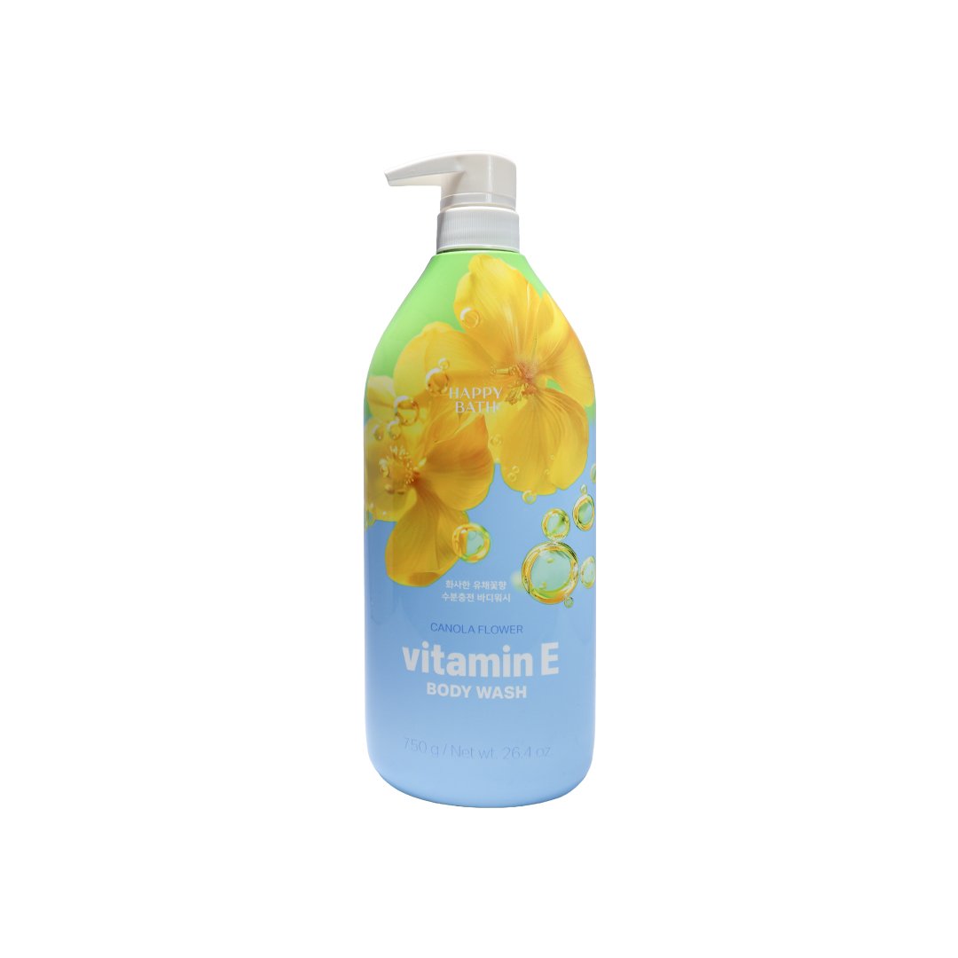 Happy Bath Canola Flower Vitamin E Body Wash 750 g - Kbazar - Korean Cosmetics Store