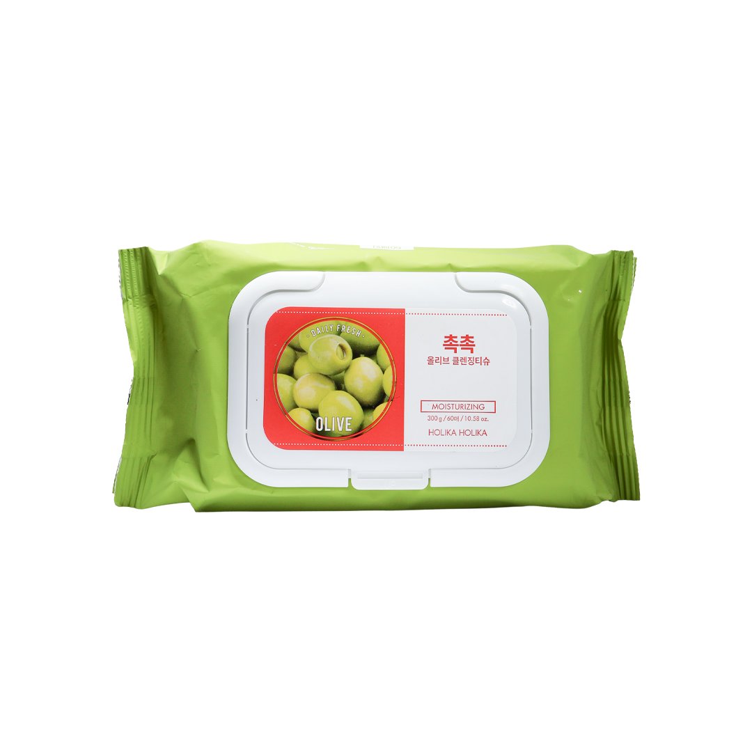 Holika Holika Daily Fresh Olive Cleansing Tissue 300 g - Kbazar - Korean Cosmetics Store