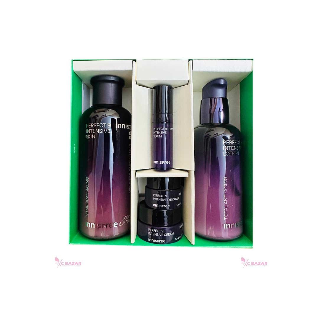 Innisfree Perfect 9 Intensive Skin Care Set - Kbazar Korean Cosmetics Store
