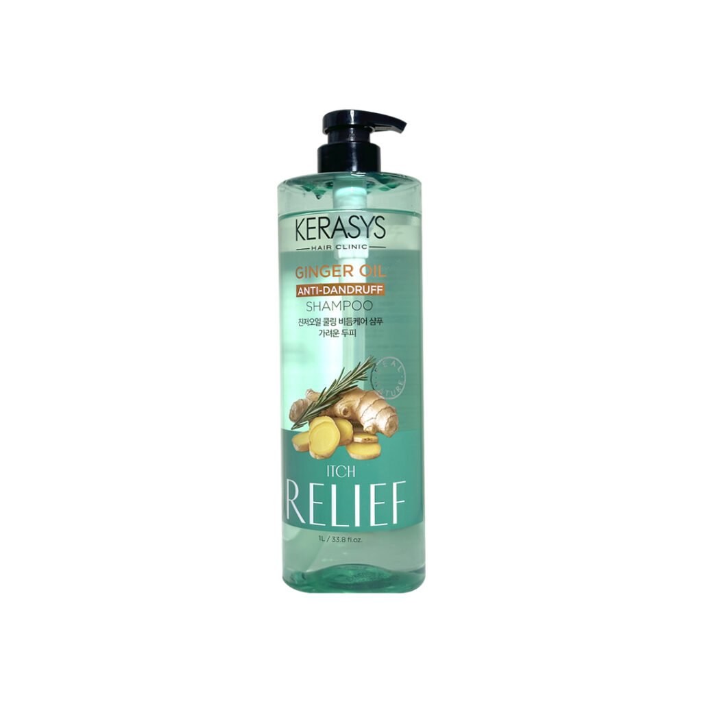 Kerasys Ginger Oil Itch Relief Cooling Anti-dandruff Shampoo 1 Liter - Kbazar Korean Cosmetics Store