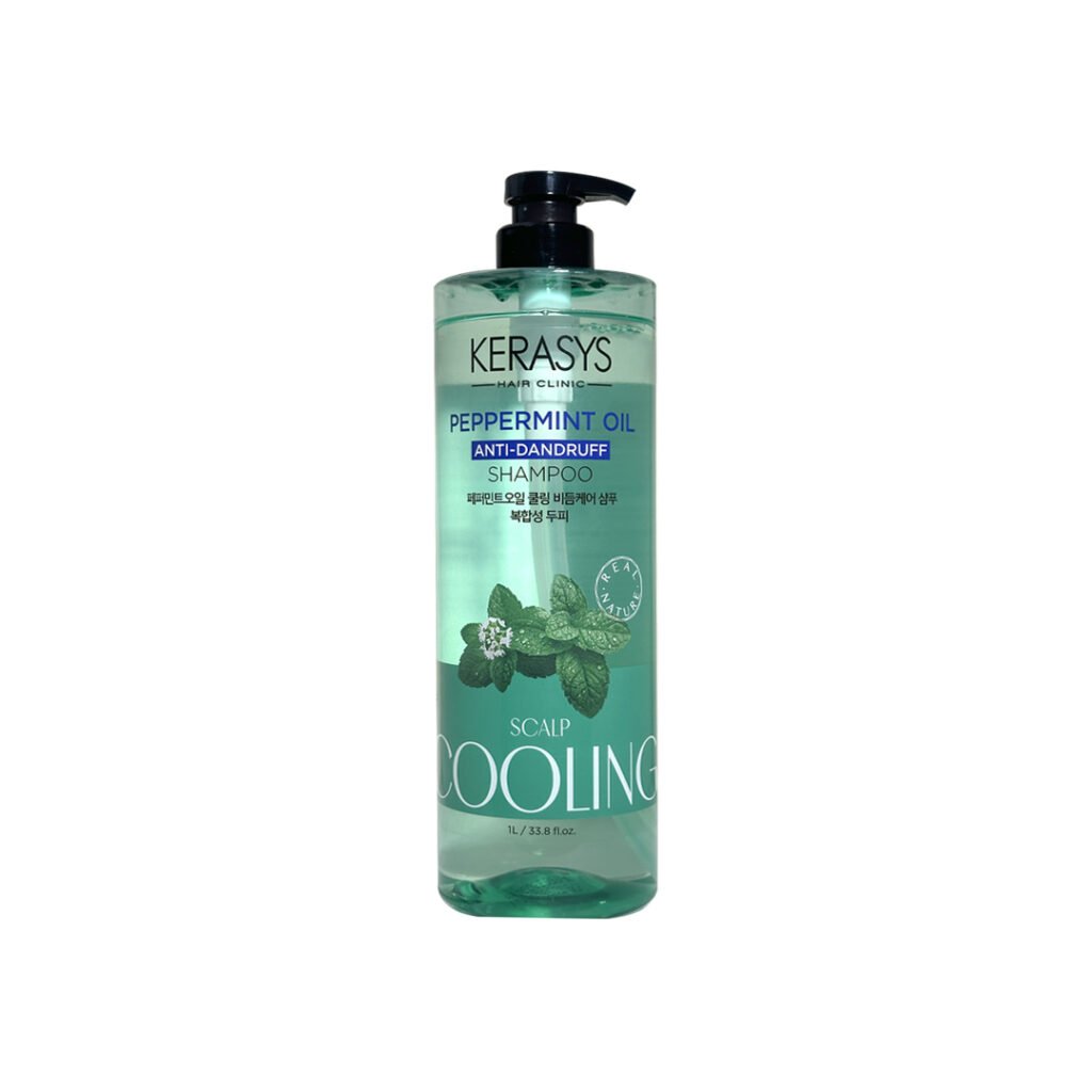 Kerasys Peppermint Oil Scalp Cooling Anti-dandruff Shampoo 1 Liter - Kbazar Korean Cosmetics Store
