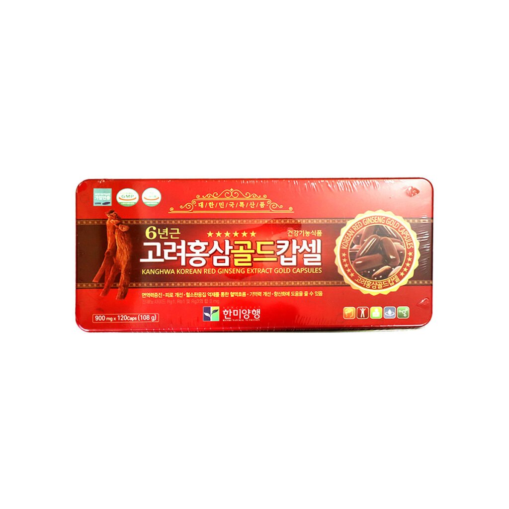 South Korean Kanghwa Korean Red Ginseng Extract Gold Capsules 108 g - Kbazar Korean Cosmetics Store