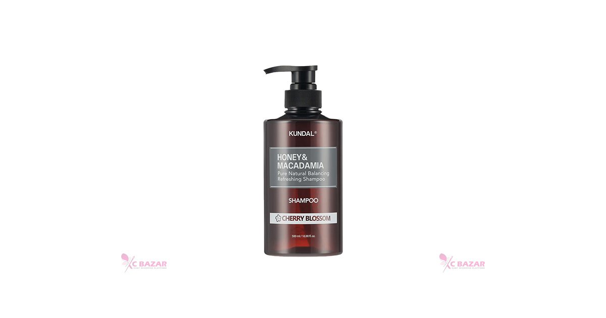 Kundal Honey & Macadamia Shampoo (Cherry Blossom) 500 ml - Kbazar Korean Cosmetics Store