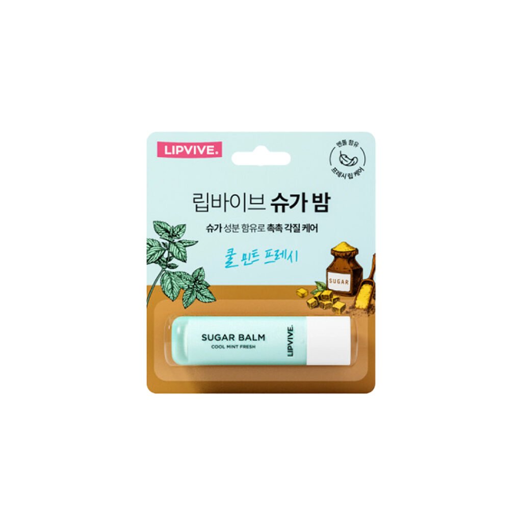 Lipvive Sugar Balm – Cool Mint Fresh 4.8g - Kbazar - Korean Cosmetics Store