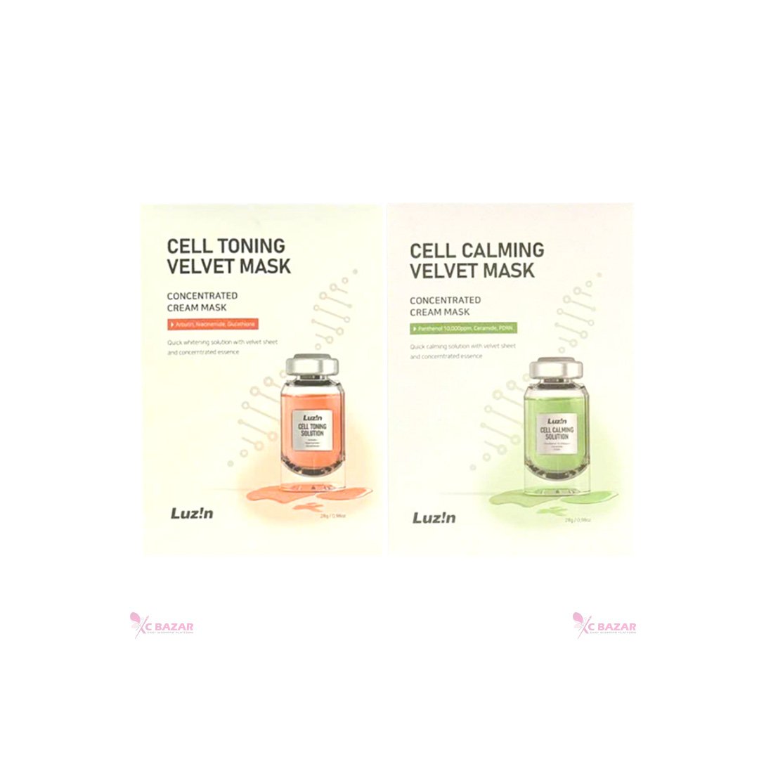 Luzin Cell Velvet Mask 28 g - Toning Velvet - Kbazar - Korean Cosmetics Store