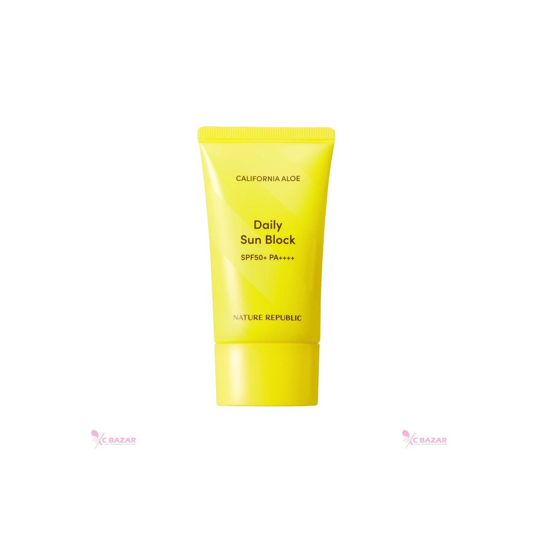 Nature Republic California Aloe Daily Sun Block SPF50+ PA++++ 57 ml - Kbazar - Korean Cosmetics Store