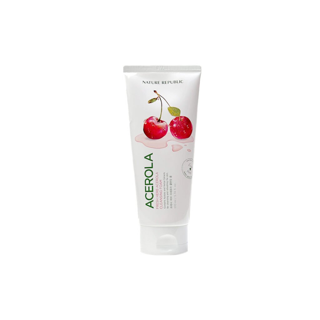 Nature Republic Fresh Herb Cleansing Foam 170 ml – ACEROLA - Kbazar - Korean Cosmetics Store