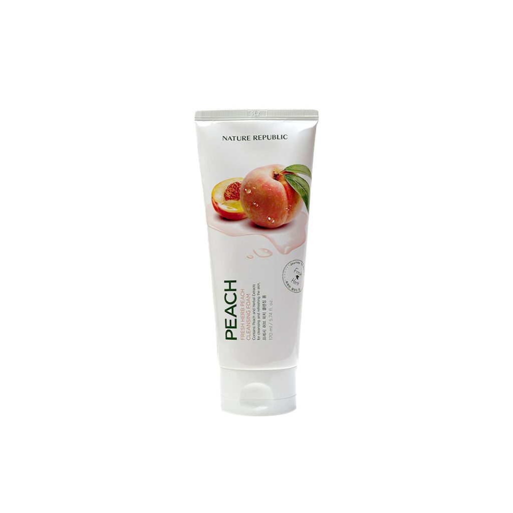 Nature Republic Fresh Herb Cleansing Foam 170 ml – PEACH - Kbazar - Korean Cosmetics Store