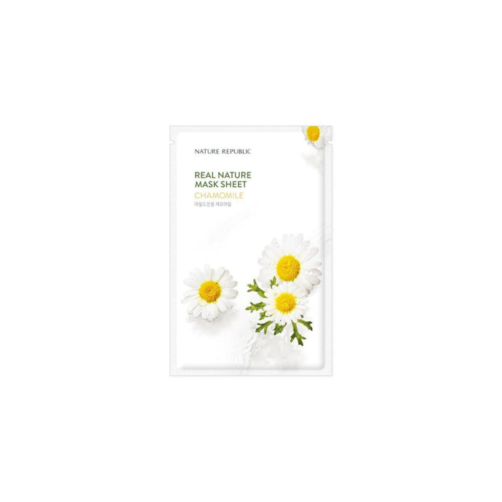 Nature Republic Real Nature Mask Sheet 23 ml – CHAMOMILE - Kbazar - Korean Cosmetics Store