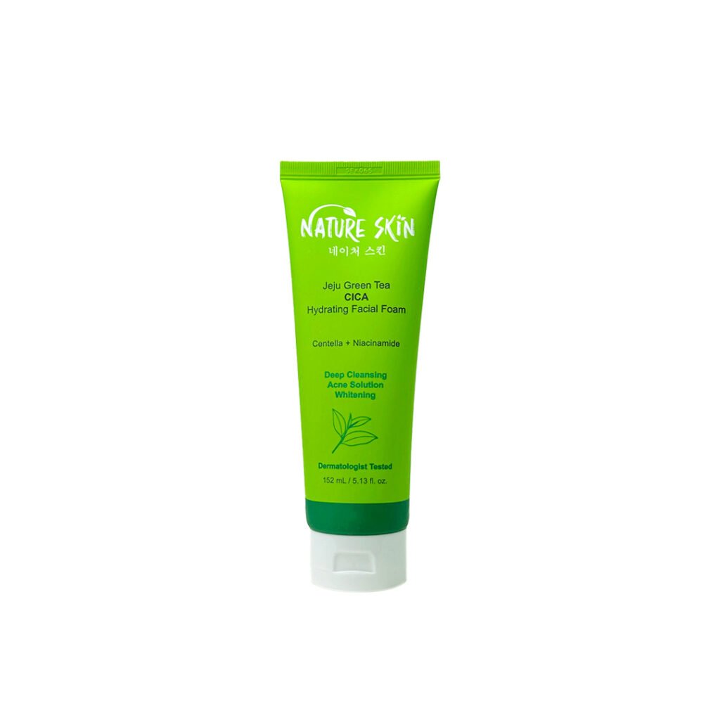 Nature Skin Jeju Green Tea CICA Hydrating Facial Foam 152 mL - Kbazar - Korean Cosmetics Store