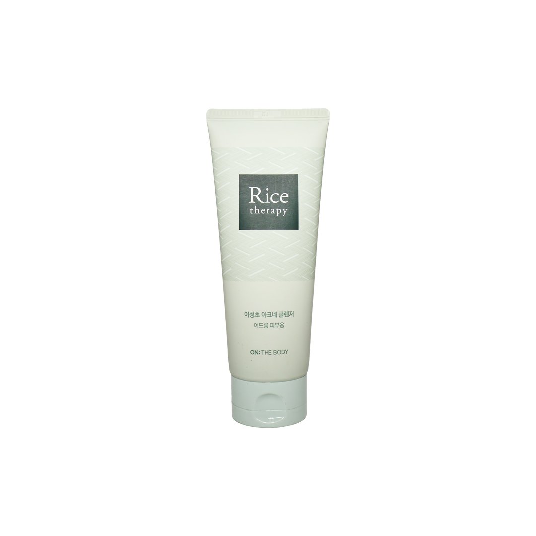 On The Body Rice Therapy Heartleaf Acne Cleanser 150ml - Kbazar - Korean Cosmetics Store