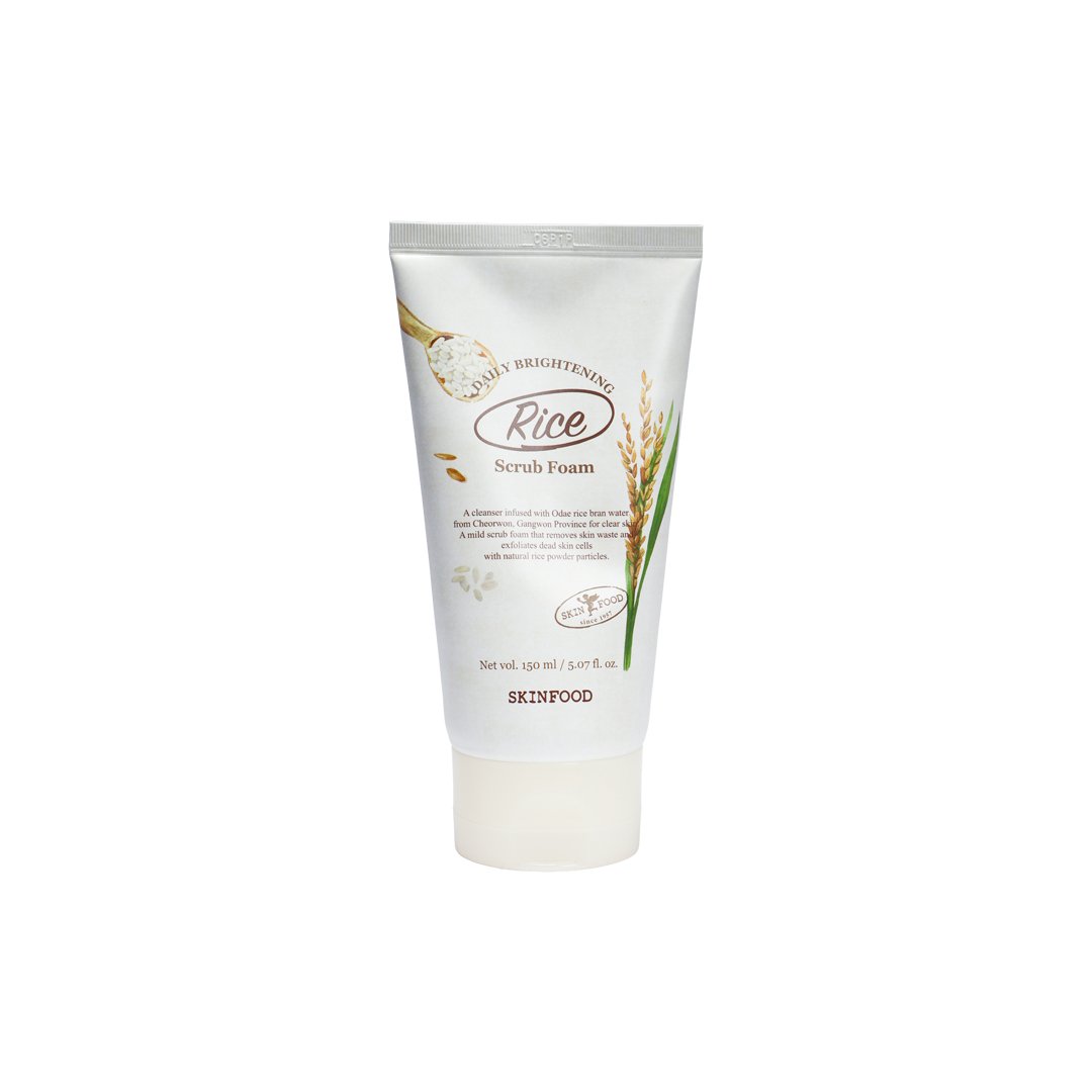 SkinFood Rice Daily Brightening Scrub Foam 150 ml - Kbazar - Korean Cosmetics Store