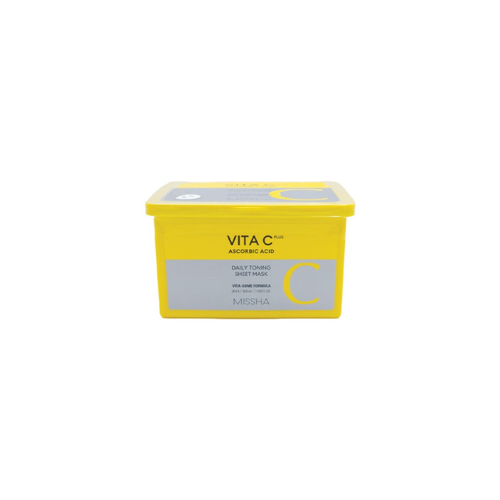Missha Vita C Plus Daily Toning Sheet Mask 30 pcs 350 ml - Kbazar Korean Cosmetics Store