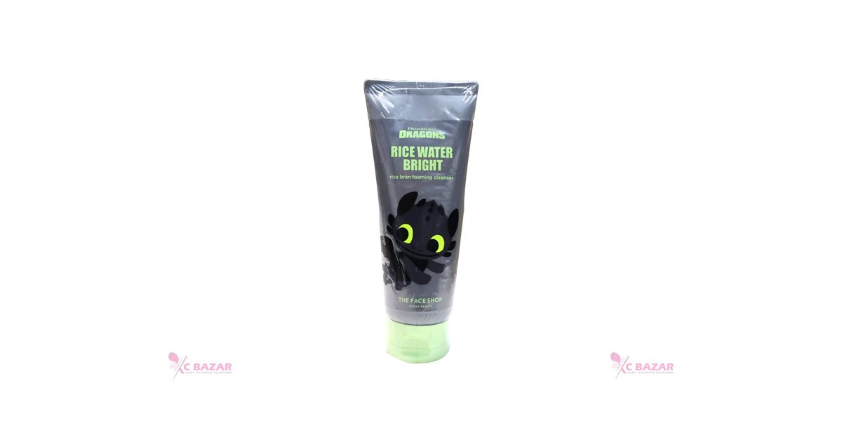 The Face Shop Rice Water Bright Rice Bran Foaming Cleanser (Dragons) 150 ml - Kbazar - Korean Cosmetics Store