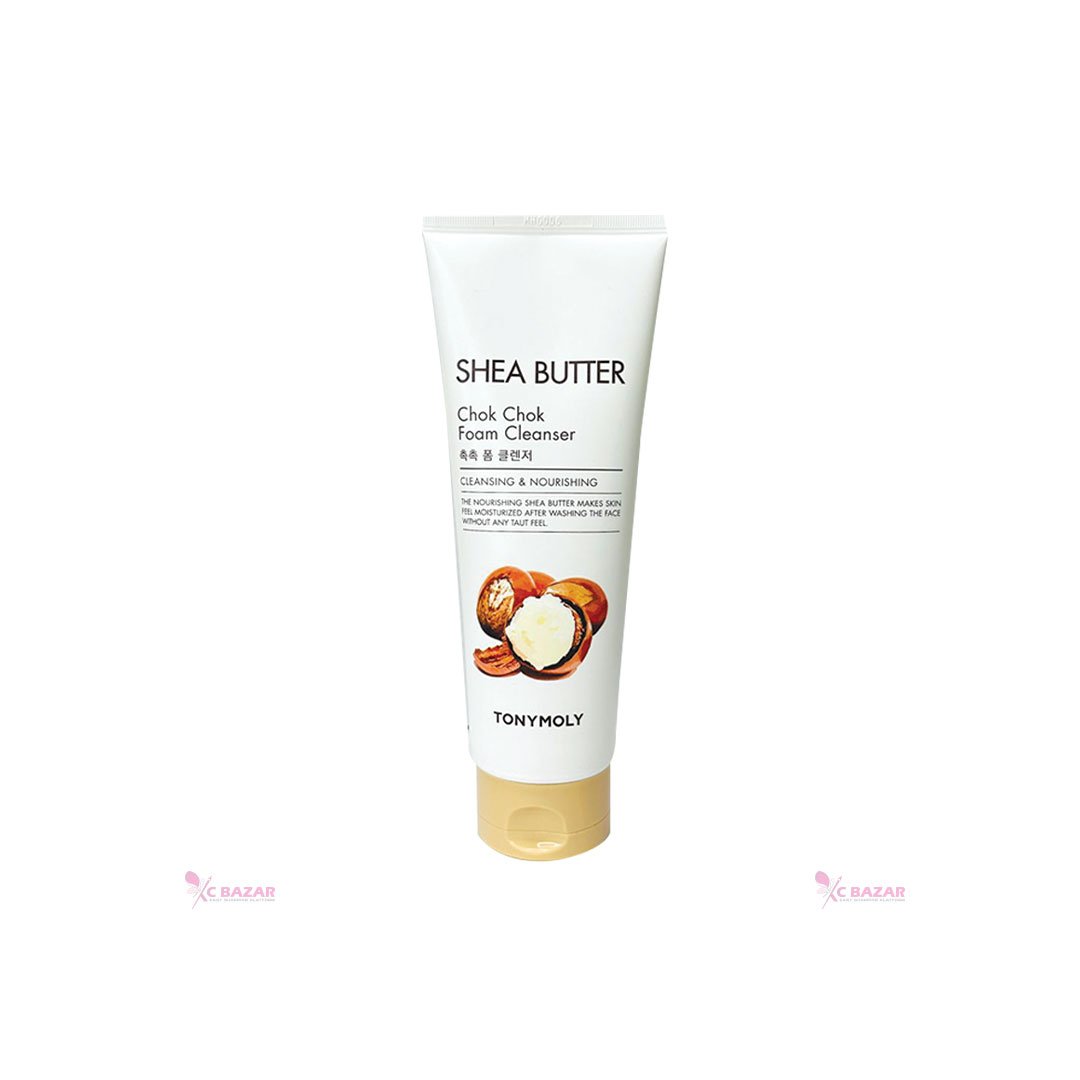 Tonymoly Shea Butter Chok Chok Foam Cleanser 250 ml - Kbazar - Korean Cosmetics Store
