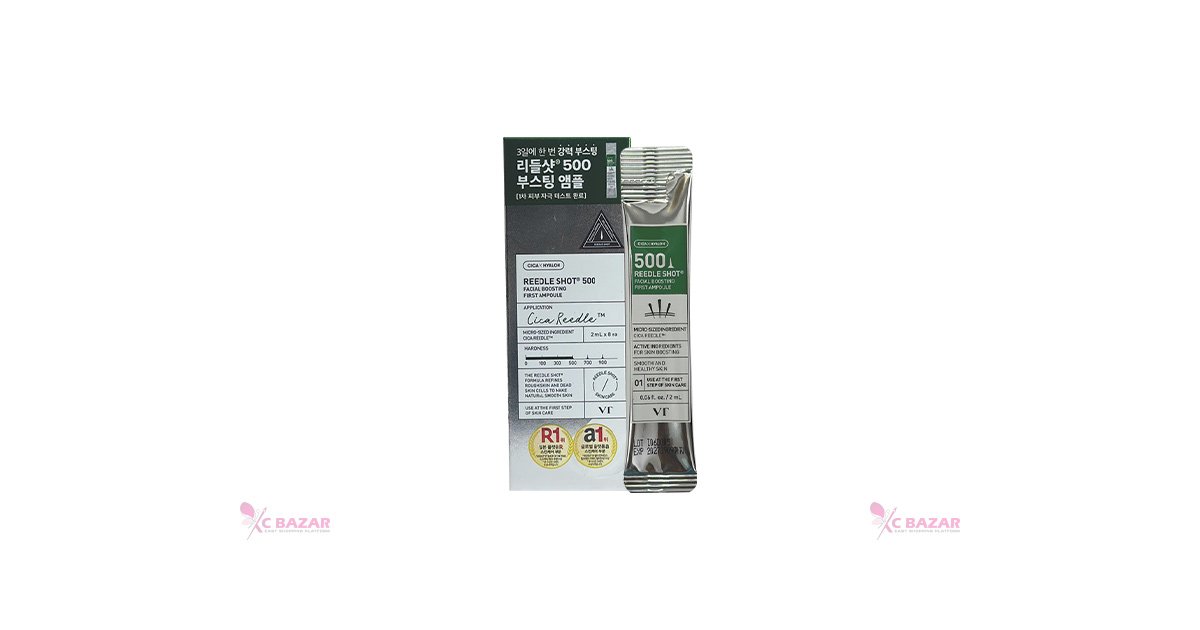 VT-COSMETICS Reedle Shot 500 Facial Boosting First Ampoule (8 pcs Pack) 2*8=16 ml - Kbazar - Korean Cosmetics Store