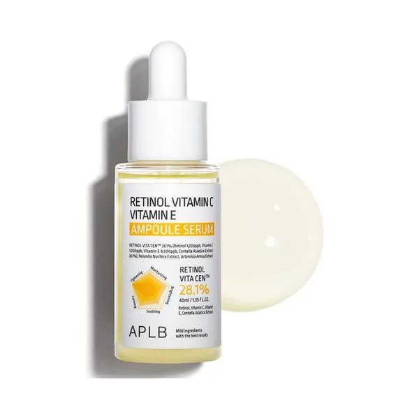 APLB Retinol Vitamin C Vitamin E Ampoule Serum 40ml - Kbazar Korean Cosmetics Store