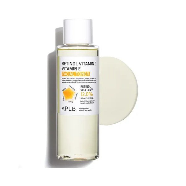 APLB Retinol Vitamin C Vitamin E Facial Toner 160ml - Kbazar Korean Cosmetics Store