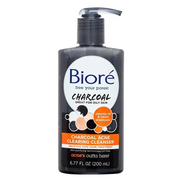 Bioré Charcoal Acne Clearing Cleanser 200ml - Kbazar Korean Cosmetics Store