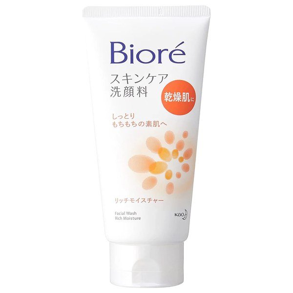 Biore Skin care Facial Wash Rich Moisture For Dry Skin 130g - Kbazar Korean Cosmetics Store