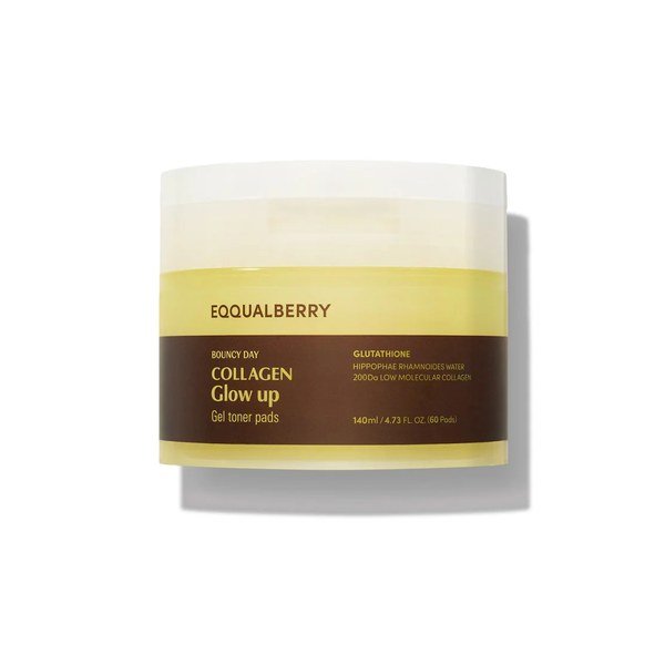 EQQUALBERRY Collagen Glow Up Gel Toner Pads 60pads toner, face mist or essence price in Bangladesh at Kbazar