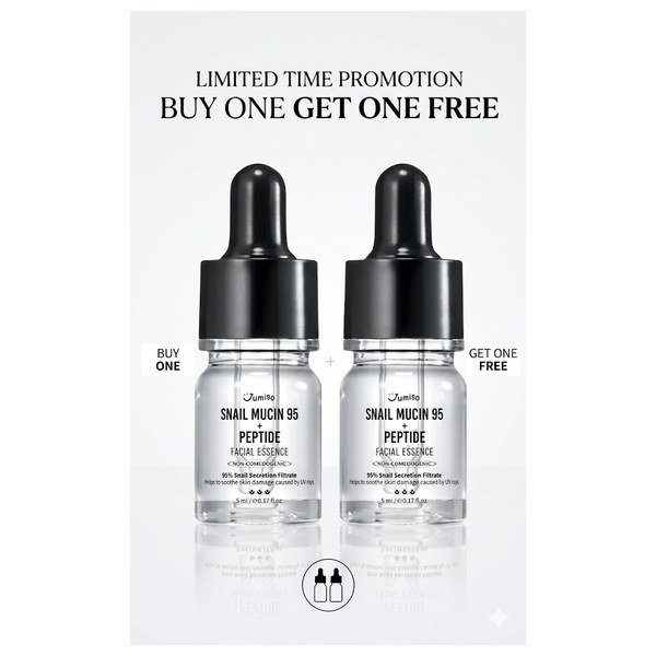 JUMISO Deluxe Snail Mucin 95 + Peptide Facial Essence 5ml ( mini ) - Kbazar Korean Cosmetics Store
