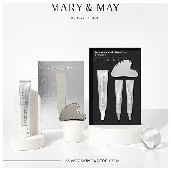 Mary&May Tranexamic Acid+ Glutathione Eye Cream Kit Set (30g+12g*2+gua sha) Price in Bangladesh | Kbazar