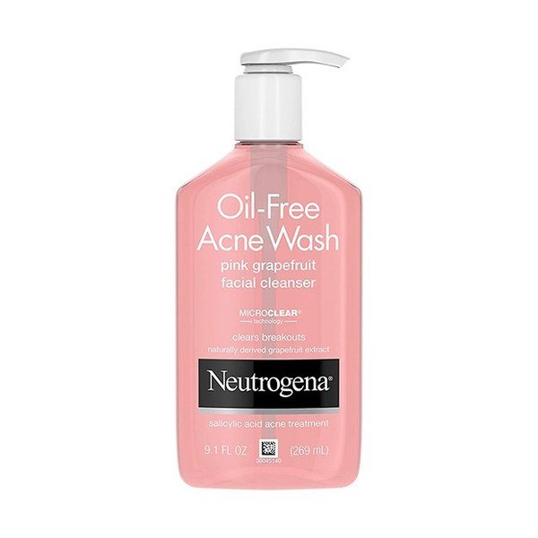 Neutrogena Oil-Free Acne Wash Pink Grapefruit Facial Cleanser 269ml - Kbazar Korean Cosmetics Store