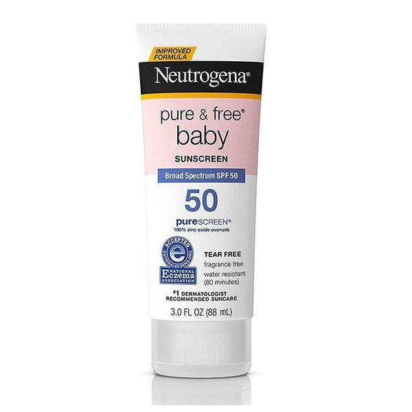 Neutrogena Pure & Free Baby Sunscreen Lotion with SPF 50 – 88ml - Kbazar Korean Cosmetics Store