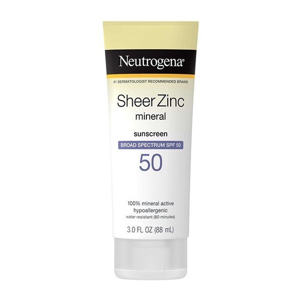 Neutrogena Sheer Zinc Mineral Face Sunscreen Lotion with Broad Spectrum SPF 50 – 88ml - Kbazar Korean Cosmetics Store