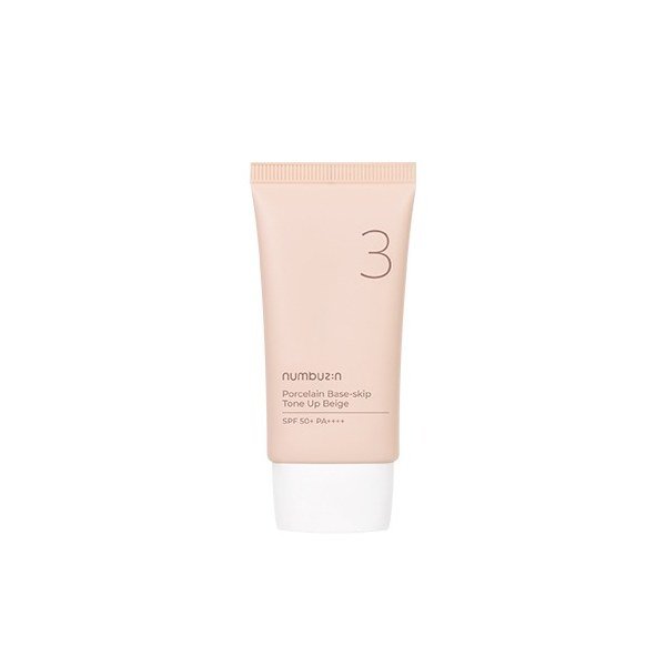 Numbuzin No.3 Porcelain Base-Skip Tone Up Beige 50ml - Kbazar - Korean Cosmetics Store