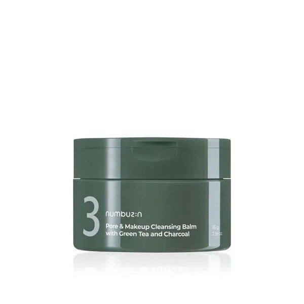 Numbuzin No.3 Pore & Makeup Cleansing Balm with Creen Tea and Charcoal 85g - Kbazar Korean Cosmetics Store