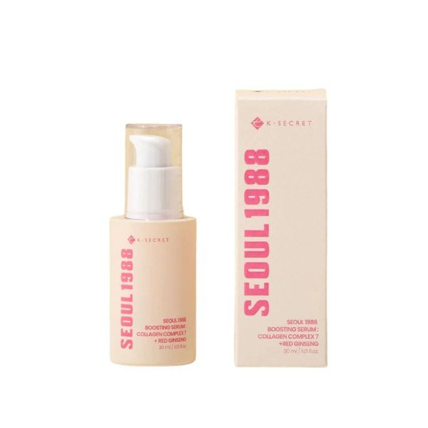SEOUL 1988 BOOSTING SERUM: COLLAGEN COMPLEX 7 + RED GINSENG 30ml - Kbazar Korean Cosmetics Store