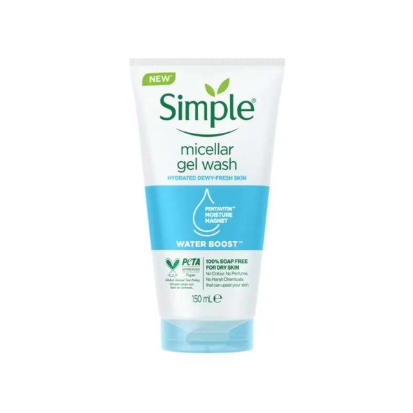 Simple Water Boost Micellar Facial Gel Wash 150ml - Kbazar Korean Cosmetics Store