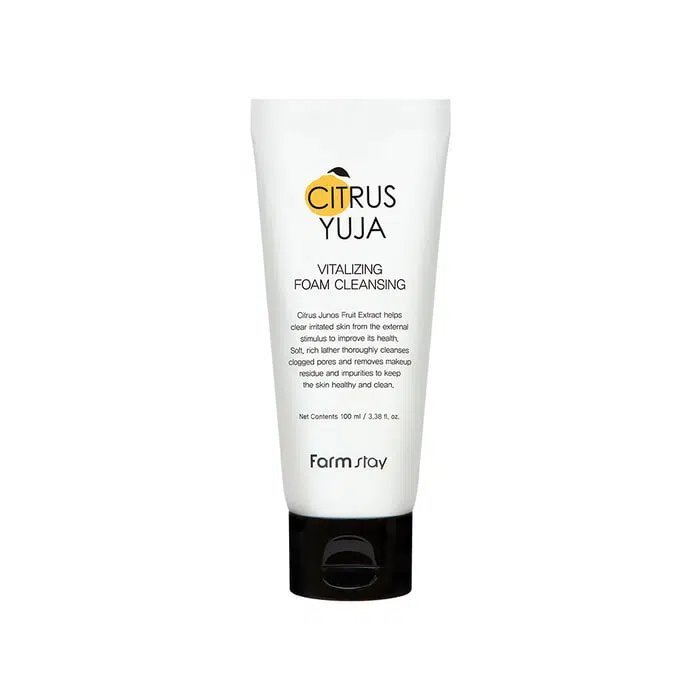 Farm Stay Citrus Yuzu Vitalizing Foam Cleansing 100ml - Kbazar - Korean Cosmetics Store