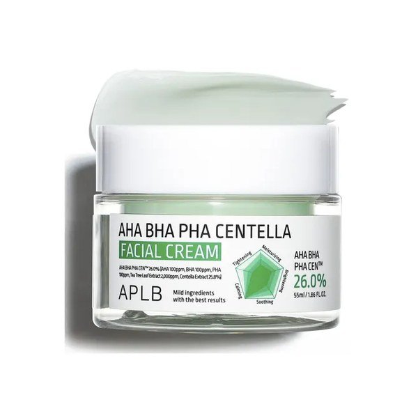 APLB AHA BHA PHA Centella Facial Cream 55ml - Kbazar - Korean Cosmetics Store