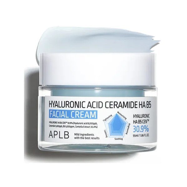 APLB Hyaluronic Acid Ceramide HA B5 Facial Cream 55ml - Kbazar - Korean Cosmetics Store