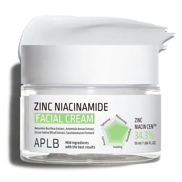 APLB Zinc Niacinamide Facial Cream 55ml - Kbazar - Korean Cosmetics Store